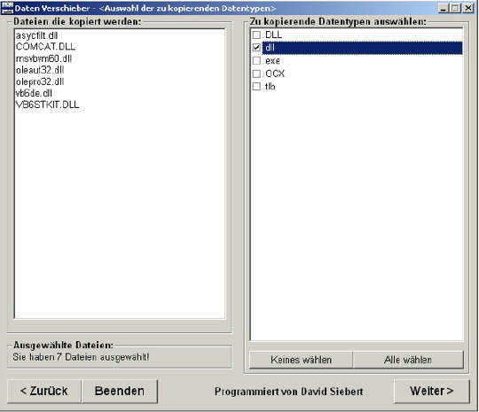 Screenshot für SieMaSoft Daten Verschieber